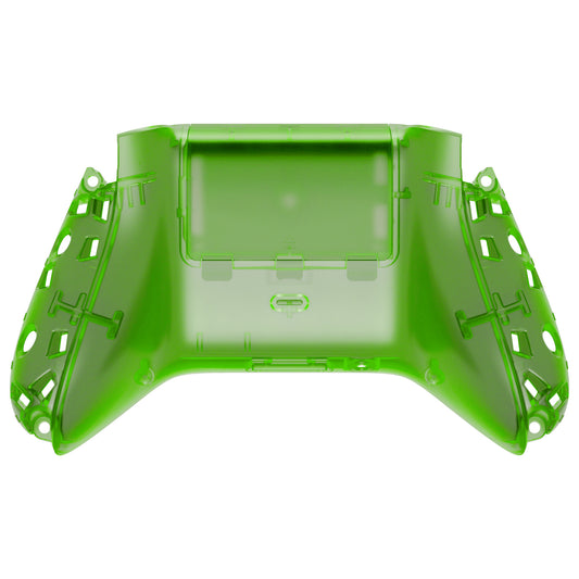 eXtremeRate Retail Clear Green Custom Bottom Shell with Battery Cover for Xbox Series S/X Controller, DIY Replacement Backplate Cover for Xbox Core Controller Model 1914 - Controller & Side Rails NOT Included - BX3M503