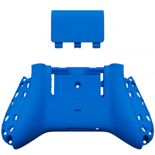eXtremeRate Retail Blue Soft Touch Replacement Back Shell w/ Battery Cover for Xbox Series S/X Controller - Controller & Side Rails NOT Included - BX3P305