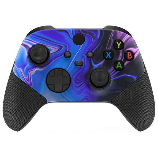 eXtremeRate Retail Origin of Chaos ASR Version Performance Rubberized Grip Front Housing Shell with Accent Rings for Xbox Series X/S Controller - FX3C1001