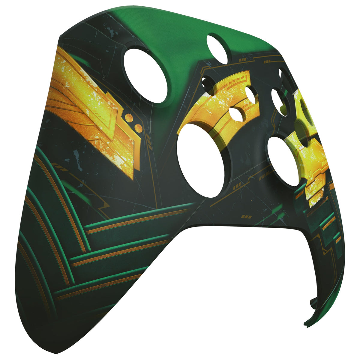eXtremeRate Retail Armor of Ragnarok Replacement Part Faceplate, Soft Touch Grip Housing Shell Case for Xbox Series S & Xbox Series X Controller Accessories - Controller NOT Included - FX3T151