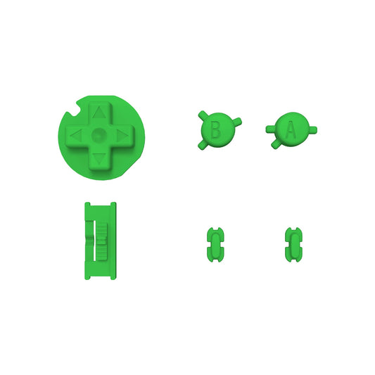 eXtremeRate Retail Green GBC Replacement Full Set Buttons for Gameboy Color - Handheld Game Console NOT Included - JCB2006