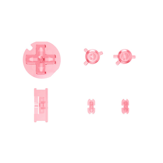 eXtremeRate Retail eXtremeRate Cherry Pink Replacement Full Set Buttons for Gameboy Color GBC - Handheld Game Console NOT Included - JCB4007