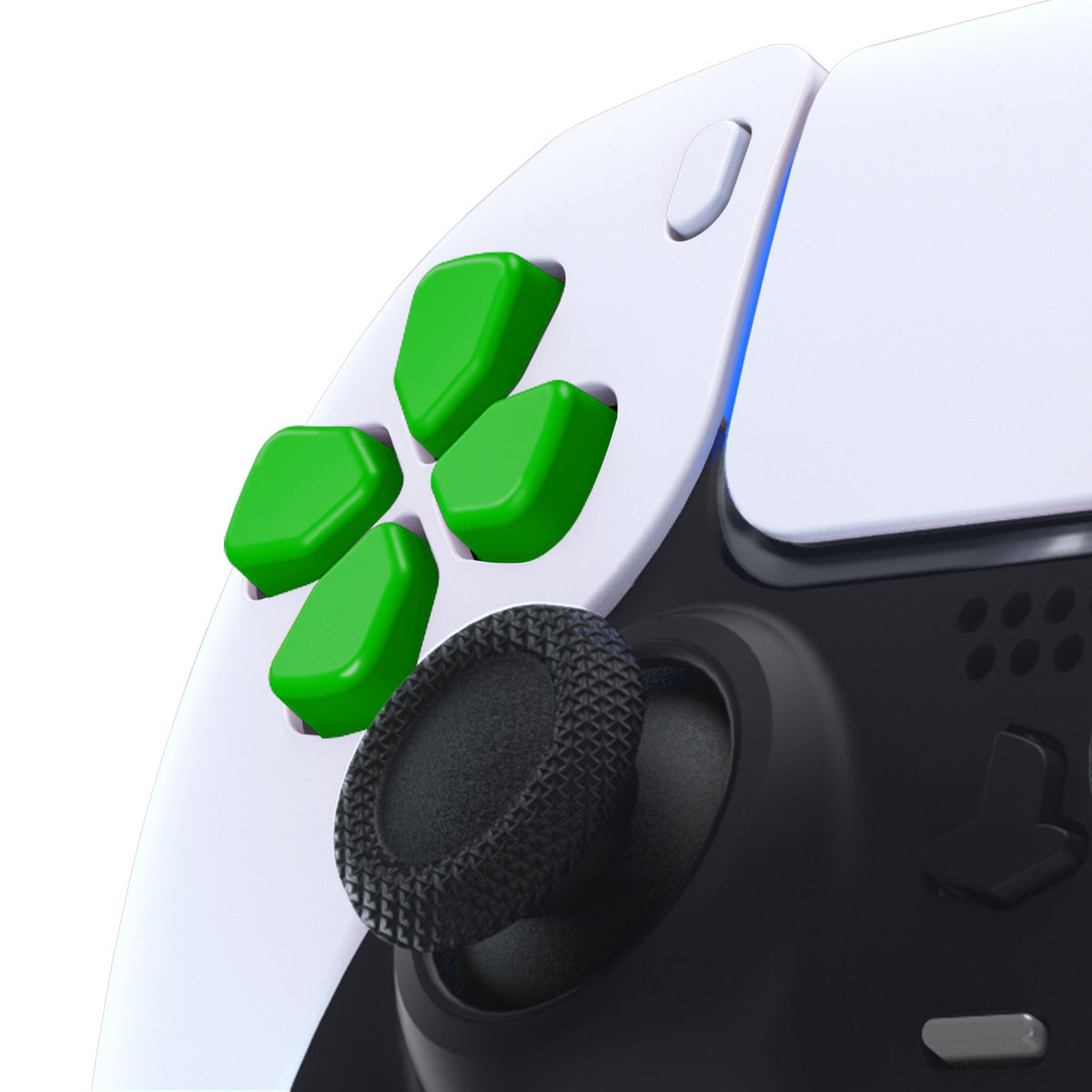 eXtremeRate Retail Ergonomic Split Dpad Buttons (SDP Buttons) for ps5 Controller, Green Independent Dpad Direction Buttons for ps5, for ps4 All Model Controller - JPF8016
