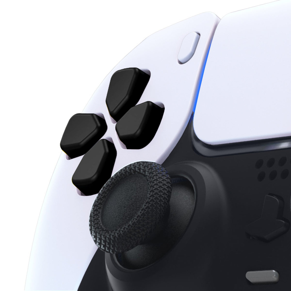eXtremeRate Retail Ergonomic Split D-pad Buttons (SDP Buttons) for ps5 Controller, Black Independent Dpad Direction Buttons for ps5, ps4 Slim Pro Controller - JPF8019