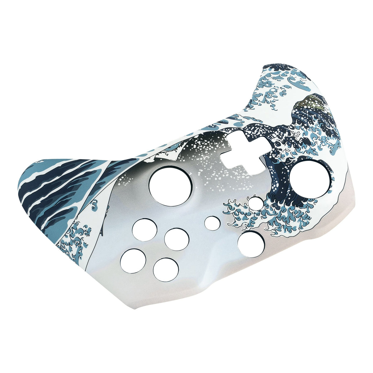 eXtremeRate Retail The Great Wave Patterned Soft Touch Front Shell for Xbox One X & One S Remote Controller - SXOFT17X