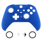 Blue Soft Touch Grip Faceplate Cover, Front Housing Shell Case Replacement Kit for Xbox One Elite Series 2 Controller (Model 1797 and Core Model 1797) - Thumbstick Accent Rings Included - ELP305 eXtremeRate