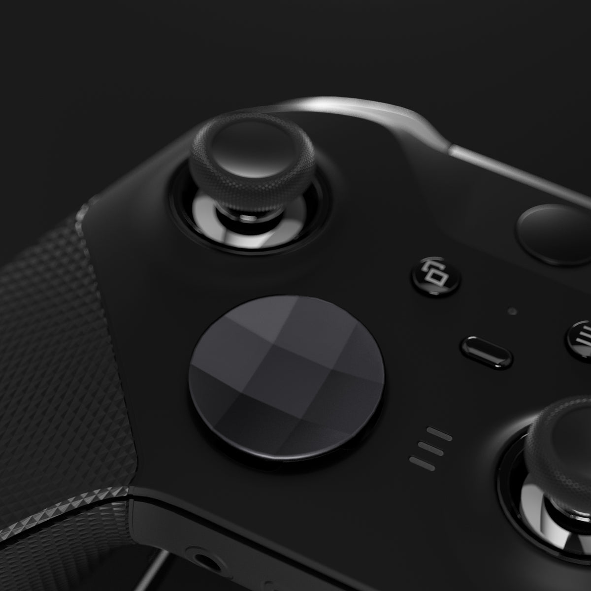 eXtremeRate Retail 2 pcs Metalic Black Magnetic Stainless Steel D-Pads for Xbox One Elite & Xbox One Elite Series 2 Controller - IL401
