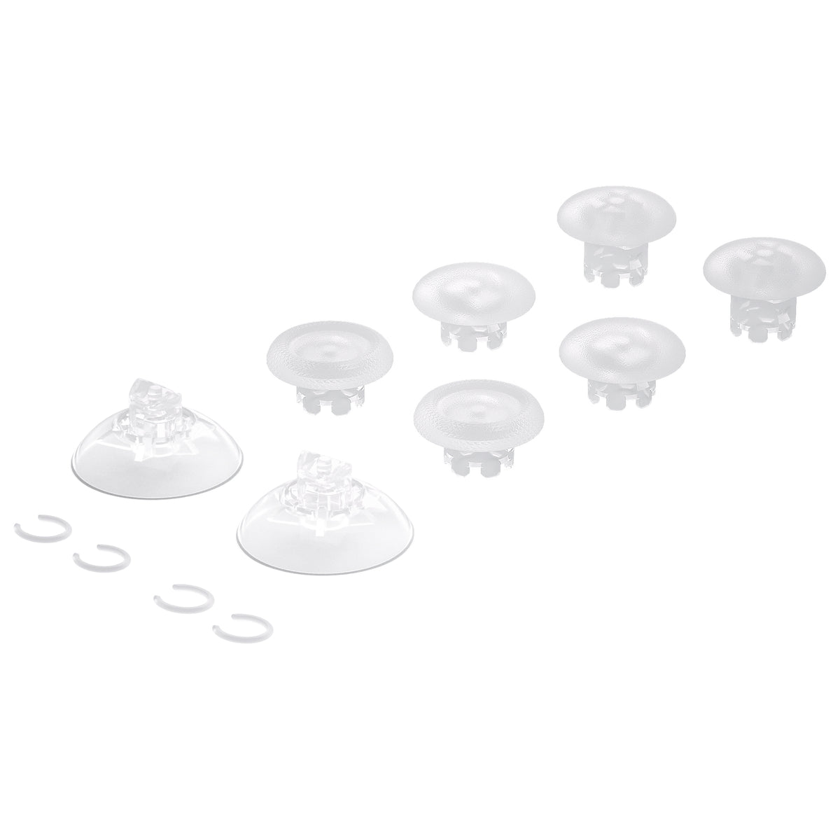 eXtremeRate EDGE Sticks Replacement Interchangeable Thumbsticks for Xbox Series X/S & Xbox Core & Xbox One X/S & Xbox Elite V1 & NS Switch Pro Controller - Clear