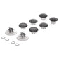 eXtremeRate EDGE Sticks Replacement Interchangeable Thumbsticks for Xbox Series X/S & Xbox Core & Xbox One X/S & Xbox Elite V1 & NS Switch Pro Controller - Clear Black
