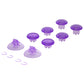 eXtremeRate EDGE Sticks Replacement Interchangeable Thumbsticks for Xbox Series X/S & Xbox Core & Xbox One X/S & Xbox Elite V1 & NS Switch Pro Controller - Clear Atomic Purple