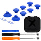 eXtremeRate EDGE Sticks Replacement Interchangeable Thumbsticks for Xbox Series X/S & Xbox Core & Xbox One X/S & Xbox Elite V1 & NS Switch Pro Controller - Blue