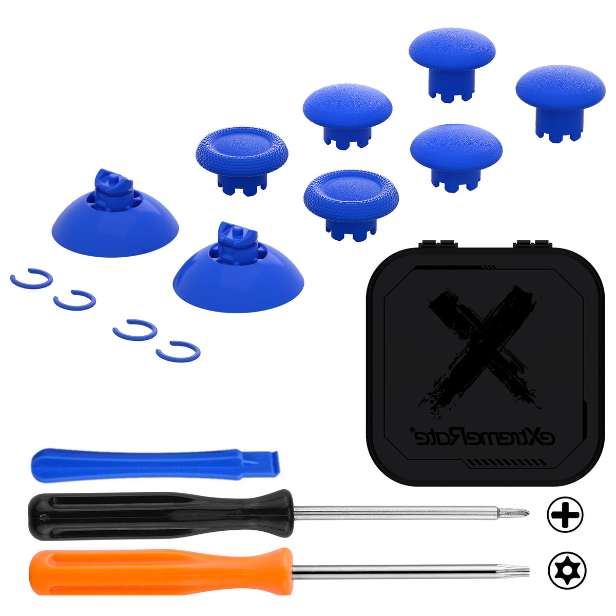 eXtremeRate EDGE Sticks Replacement Interchangeable Thumbsticks for Xbox Series X/S & Xbox Core & Xbox One X/S & Xbox Elite V1 & NS Switch Pro Controller - Blue