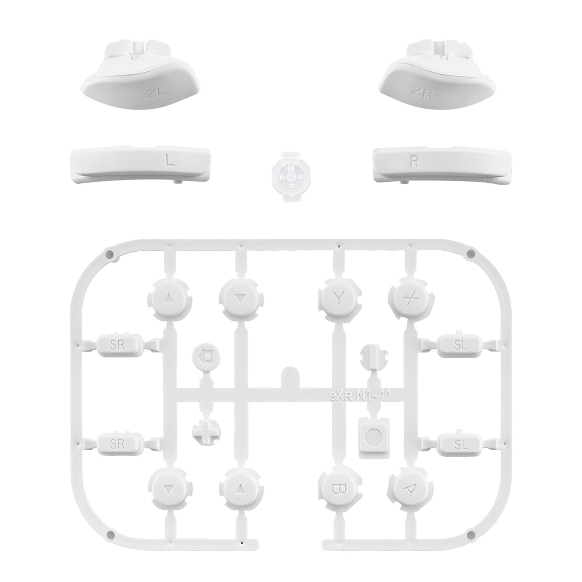 eXtremeRate Replacement Full Set Buttons for Joycon of NS Switch - White eXtremeRate