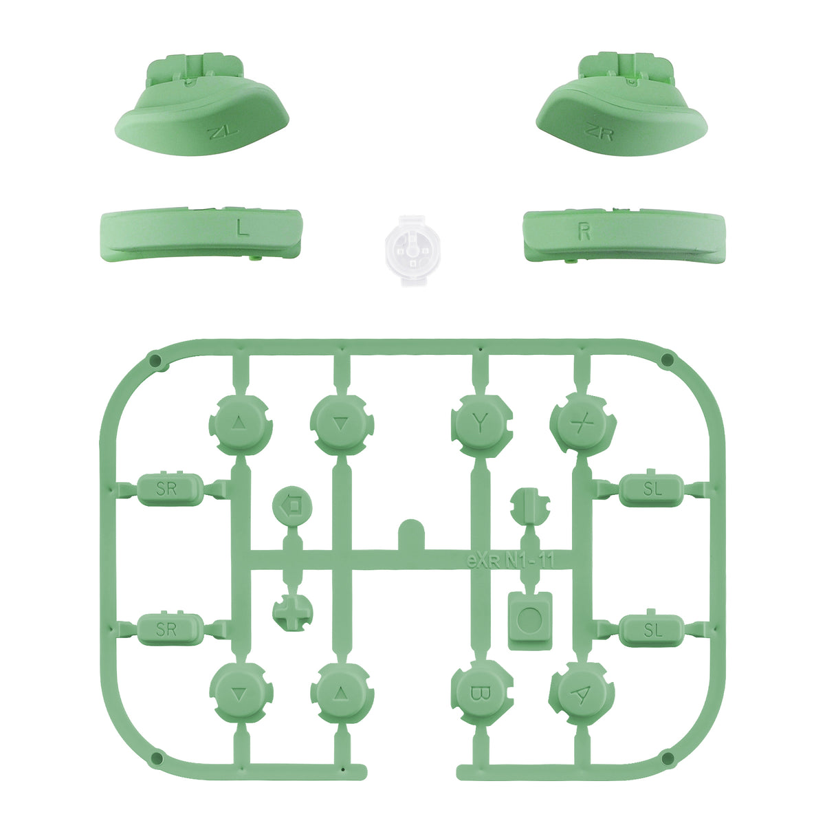 eXtremeRate Replacement Full Set Buttons for Joycon of NS Switch - Matcha Green eXtremeRate