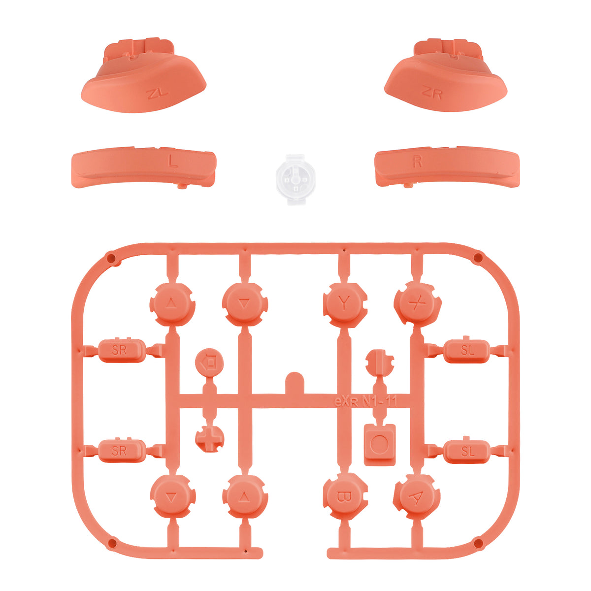eXtremeRate Replacement Full Set Buttons for Joycon of NS Switch - Coral Orange eXtremeRate