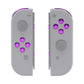 eXtremeRate Replacement Full Set Buttons for Joycon of NS Switch - Chrome Purple Glossy
