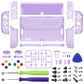 eXtremeRate Custom Replacement Full Set Shell with Buttons for Nintendo Switch OLED - Crystal Clear Atomic Purple