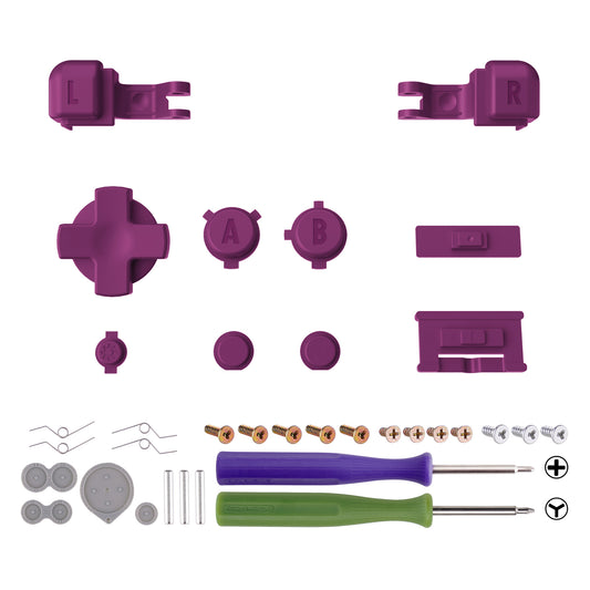 eXtremeRate Custom Replacement Full Set Buttons for Gameboy Advance SP GBA SP Console - DMG Grape
