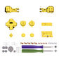 eXtremeRate Custom Replacement Full Set Buttons for Gameboy Advance SP GBA SP Console - Chrome Gold Glossy