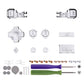 eXtremeRate Custom Replacement Full Set Buttons for Gameboy Advance SP GBA SP Console - Chrome Silver Glossy