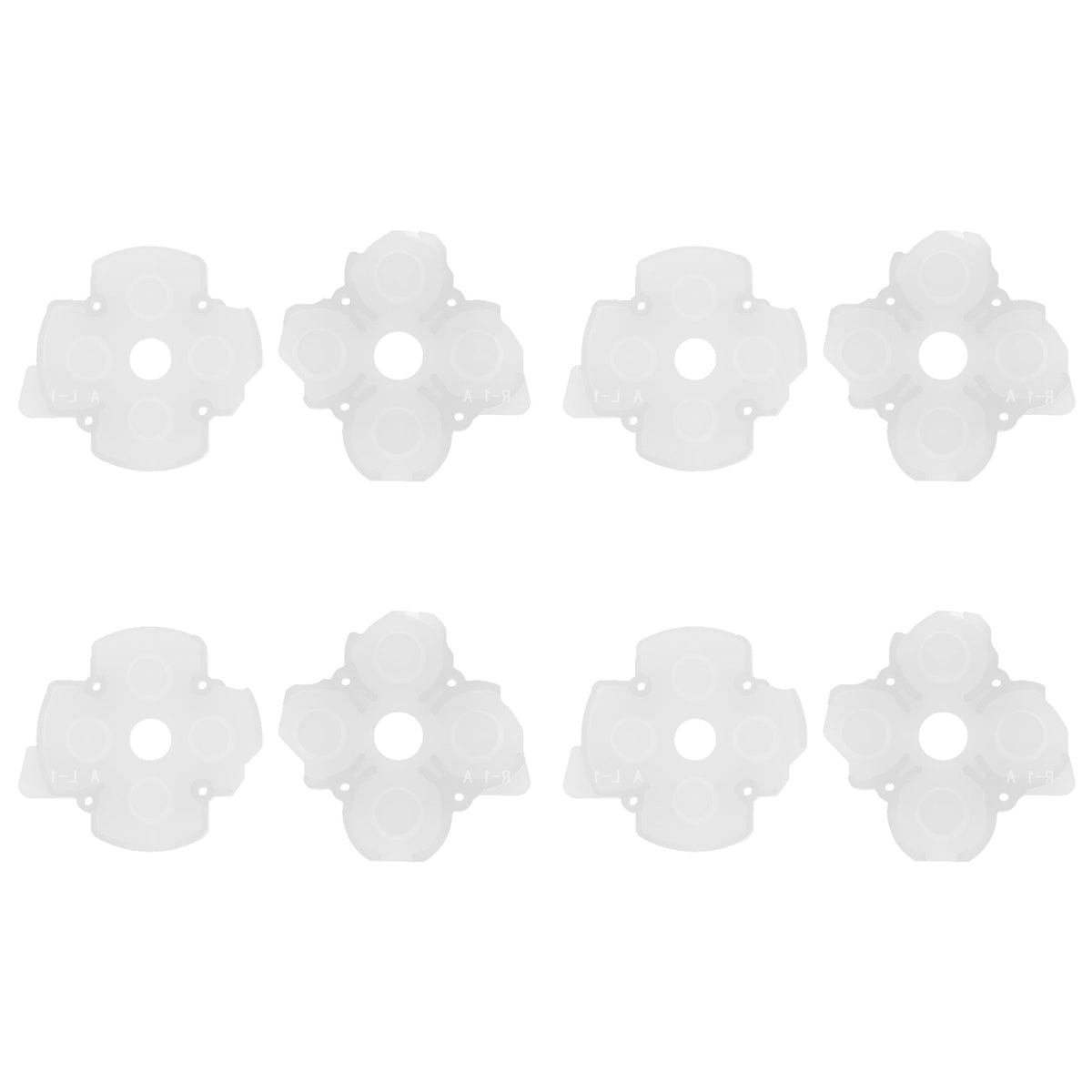 eXtremeRate 8 pcs Replacement Silicone Rubber ABXY & Dpad Button Pads for eXtremeRate Face Clicky Kit Compatible with PS5 Edge Controller eXtremeRate