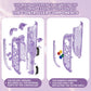 eXtremeRate DIY Replacement Full Set Shell Case with Buttons for Joycon 2 of Nintendo Switch 2 - Deluxe Version - Clear Atomic Purple
