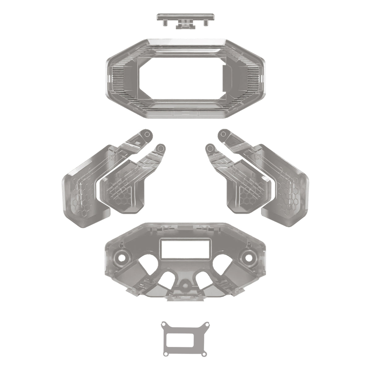eXtremeRate Replacement K1 K2 K3 K4 Back Paddles for eXtremeRate BEYOND Back Paddles Kit, Compatible with PS5 Edge Controller - Clear Slate Black