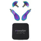 eXtremeRate Replacement Interchangeable 4PCS Metal Back Paddles for PS5 Edge Controller - Metallic Rainbow Aura Blue & Purple
