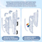 eXtremeRate DIY Replacement Full Set Shell Case with Buttons for Joycon 2 of Nintendo Switch 2 - Essence Version - Clear Glacier Blue