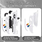 eXtremeRate DIY Replacement Full Set Shell Case with Buttons for Joycon 2 of Nintendo Switch 2 - Essence Version - White
