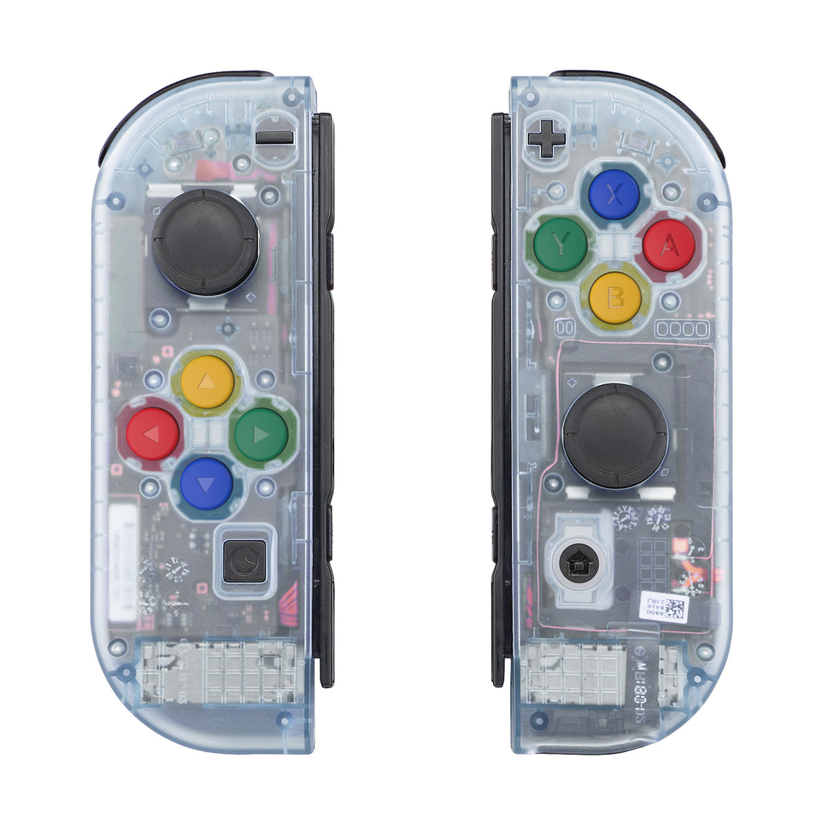 eXtremeRate Replacement Full Set Shell Case with Buttons for Joycon of NS Switch - Clear Glacier Blue