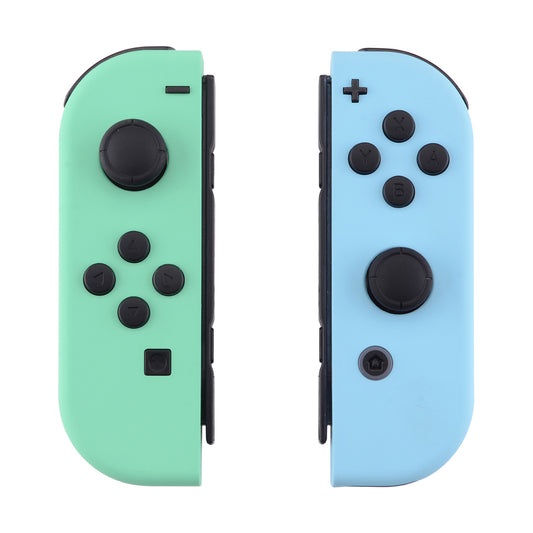 eXtremeRate Replacement Full Set Shell Case with Buttons for Joycon of NS Switch - Mint Green & Heaven Blue