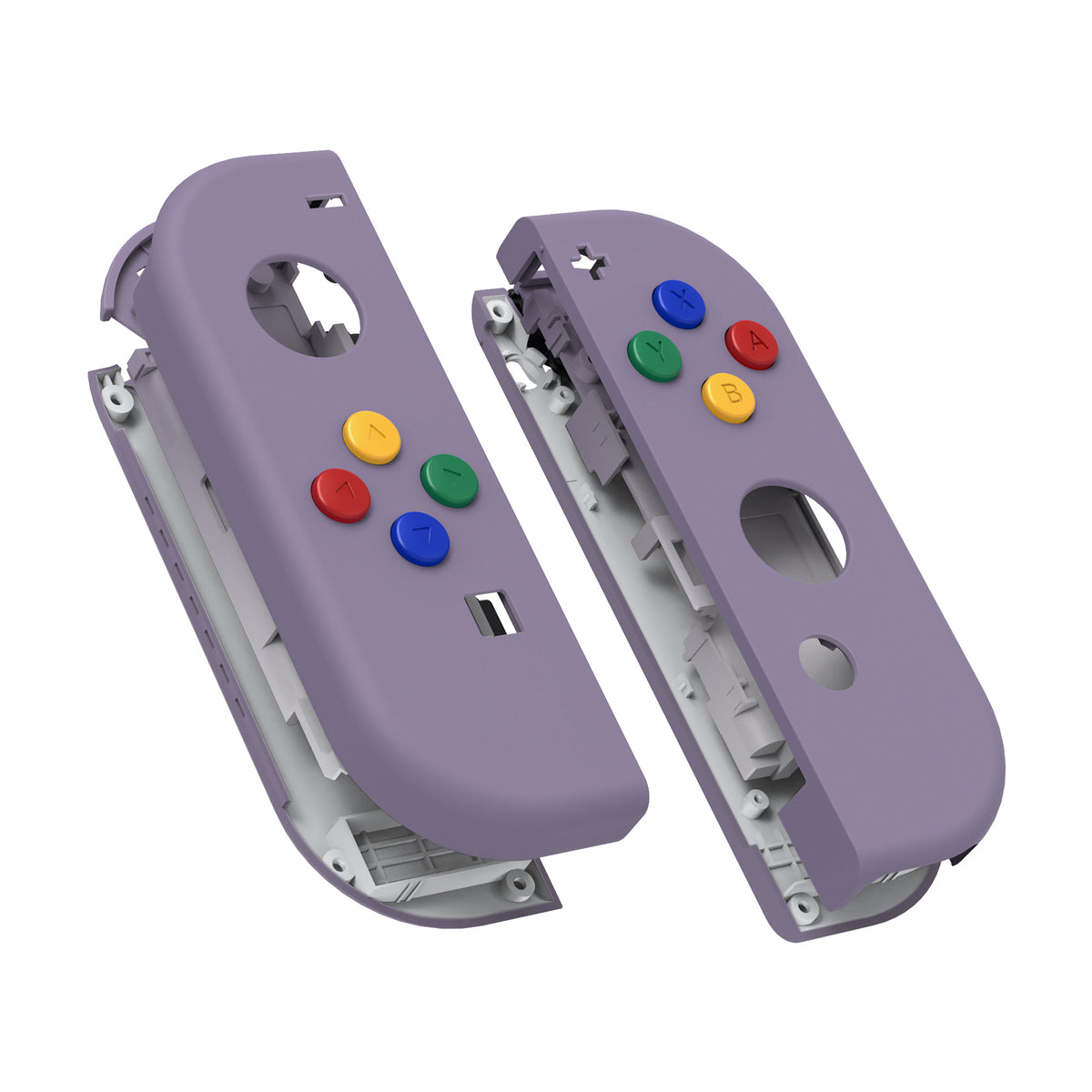 eXtremeRate Replacement Full Set Shell Case with Buttons for Joycon of NS Switch - Dark Grayish Violet