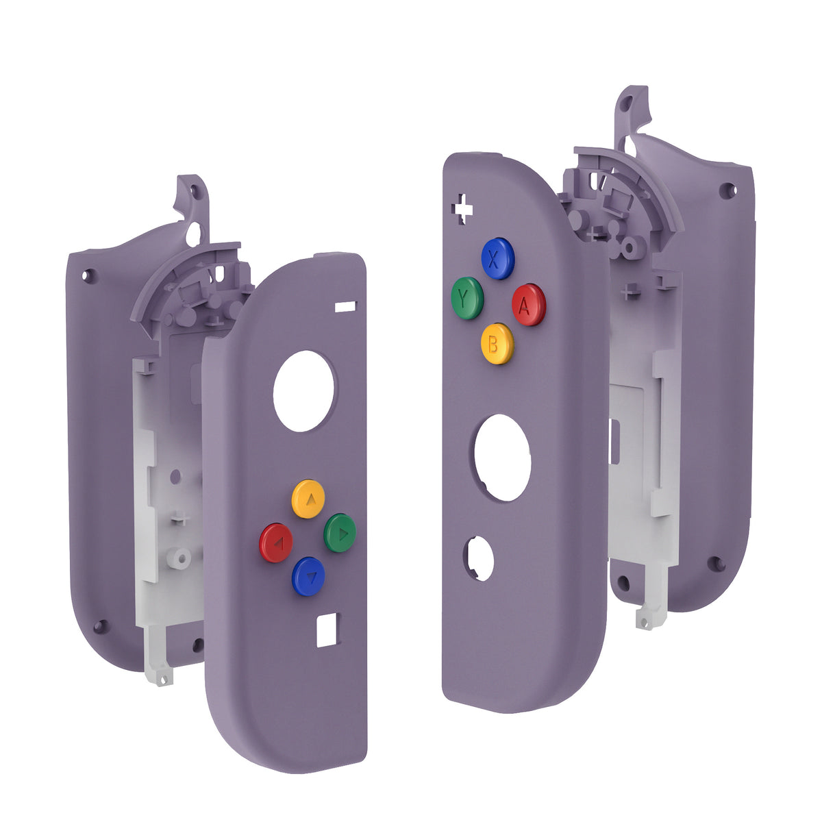 eXtremeRate Replacement Full Set Shell Case with Buttons for Joycon of NS Switch - Dark Grayish Violet
