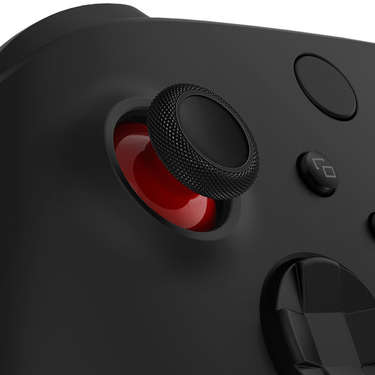 eXtremeRate Retail Carmine Red & Black Replacement Thumbsticks for Xbox Series X/S Controller & Xbox One Standard Controller & Xbox One X/S & Xbox One Elite Controller - JX3431