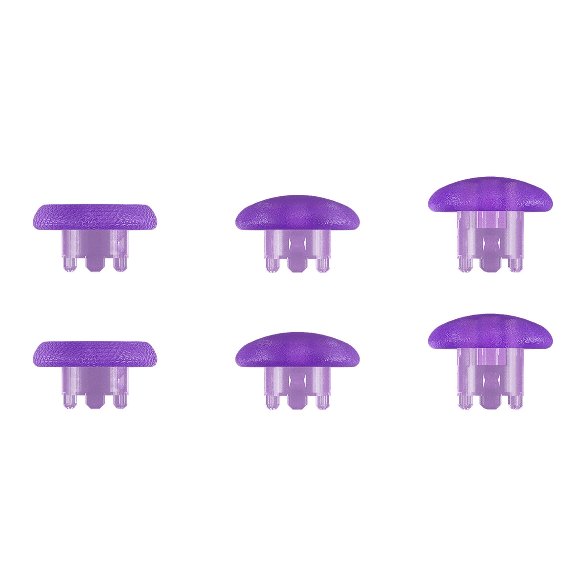 eXtremeRate Retail Clear Atomic Purple Replacement Swappable Thumbsticks for PS5 Edge Controller, Custom Interchangeable Analog Stick Joystick Caps for PS5 Edge Controller - Controller & Thumbsticks Base NOT Included - P5J102