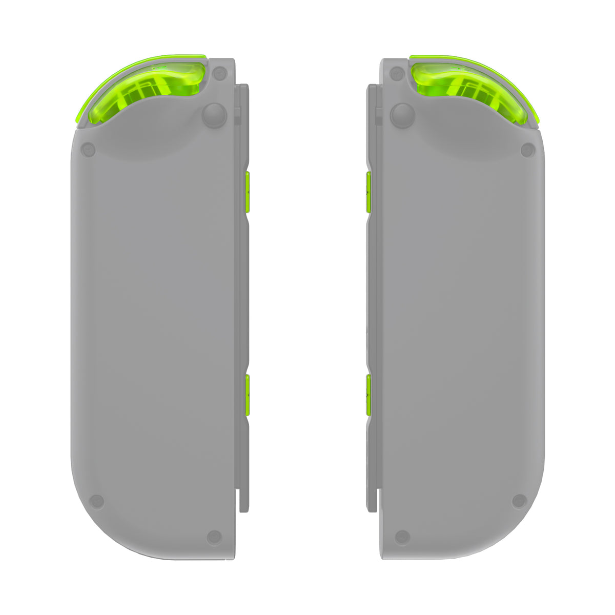 eXtremeRate Retail Clear Lime Green Replacement DIY Colorful ABXY Buttons Directions Keys Repair Kits with Tools for NS Switch JoyCon & OLED JoyCon - JoyCon Shell NOT Included - AJ120