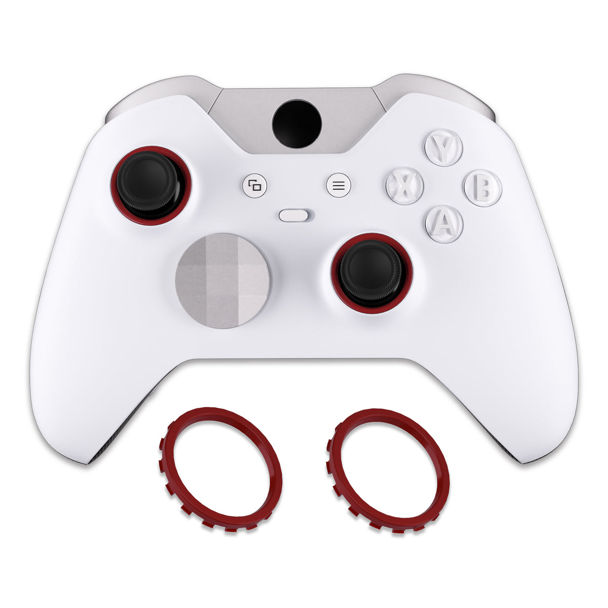 eXtremeRate Custom Accent Rings for eXtremeRate ASR Version Shell, Compatible with Xbox Series X/S Controller & Xbox One Elite (Model 1698) & Elite Series 2 (Model 1797 and Core Model 1797) Controller - Carmine Red eXtremeRate