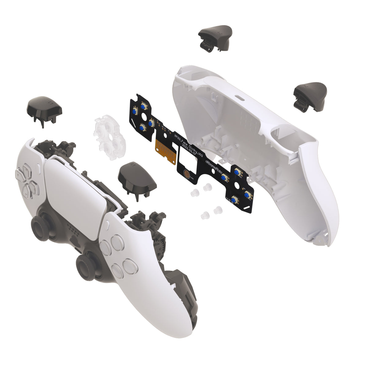 eXtremeRate Retail Custom Tactile Dpad & Action Buttons Face Clicky Kit V3 for ps5 Controller BDM-030