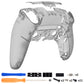 eXtremeRate Replacement Back Housing Bottom Shell Compatible with PS5 Edge Controller - Clear Black