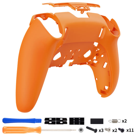 eXtremeRate Replacement Back Housing Bottom Shell Compatible with PS5 Edge Controller - Royal Orange