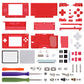eXtremeRate Replacement Full Housing Shell & Buttons with Screen Lens for Nintendo DS Lite NDSL - Clear Red