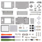 eXtremeRate Replacement Full Housing Shell & Buttons with Screen Lens for Nintendo DS Lite NDSL - Clear Black