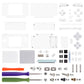 eXtremeRate Replacement Full Housing Shell & Buttons with Screen Lens for Nintendo DS Lite NDSL - White