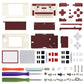 eXtremeRate Replacement Full Housing Shell & Buttons with Screen Lens for Nintendo DS Lite NDSL - Classic FC Style