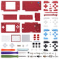eXtremeRate Replacement Full Housing Shell & Buttons with Screen Lens for Nintendo DS Lite NDSL - Monster Index Console Style