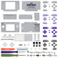 eXtremeRate Replacement Full Housing Shell & Buttons with Screen Lens for Nintendo DS Lite NDSL - Classic SNES Style