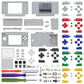 eXtremeRate Replacement Full Housing Shell & Buttons with Screen Lens for Nintendo DS Lite NDSL - SFC SNES Classic EU Style