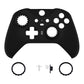 Black Soft Touch Grip Faceplate Cover, Front Housing Shell Case Replacement Kit for Xbox One Elite Series 2 Controller (Model 1797 and Core Model 1797) - Thumbstick Accent Rings Included - ELP309 eXtremeRate