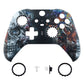Tiger Skull Patterned Faceplate Cover, Soft Touch Front Housing Shell Case Replacement Kit for Xbox One Elite Series 2 Controller (Model 1797 and Core Model 1797) - Thumbstick Accent Rings Included - ELT113 eXtremeRate